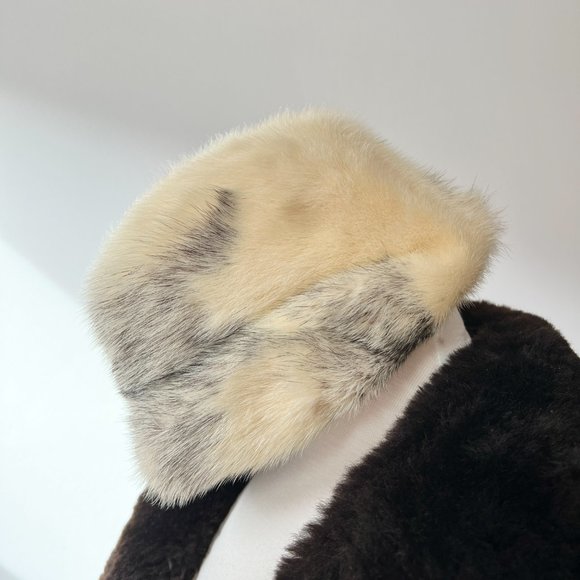 vintage 1960s mink fur beanie hat main image 5
